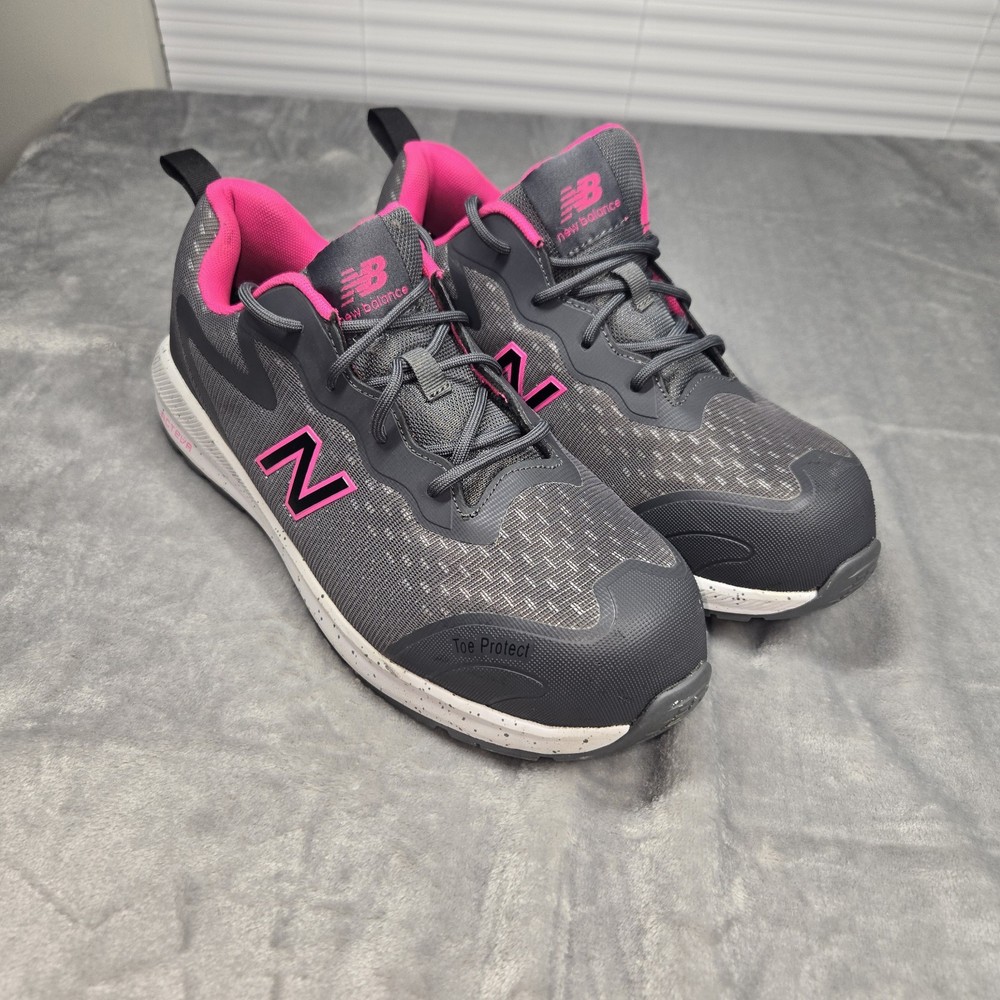 New Balance Logic Womens Work Shoe Sz 11 Composite Safety Toe Gray Pink Sneaker