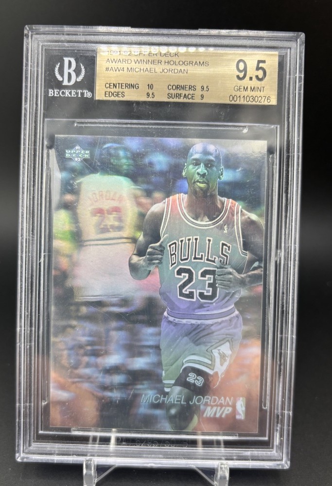 1991-92 Michael Jordan Upper Deck Award Winners #AW4 Bgs 9.5. 10 Centering
