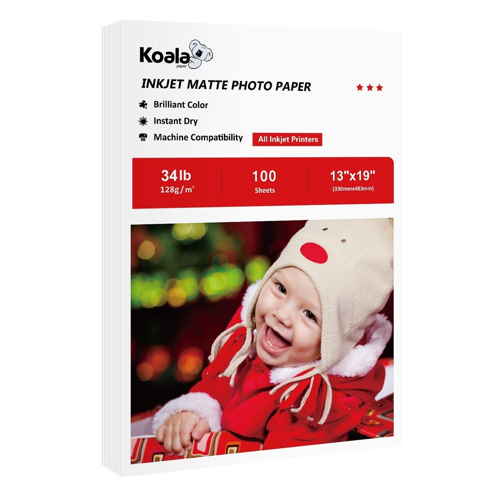 Koala Matte A3+ 13x19 Photo Paper 34lb for Inkjet Printers Canon HP Epson