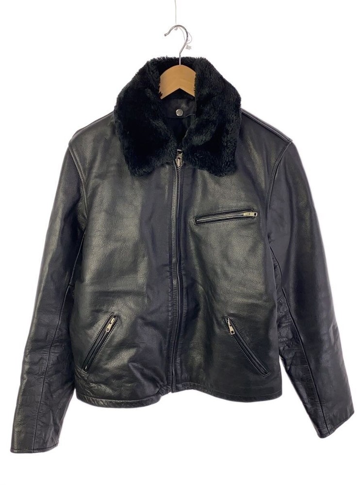 Freedom Leather Jacket Blouson/-/Leather/Blk/Plain 3504