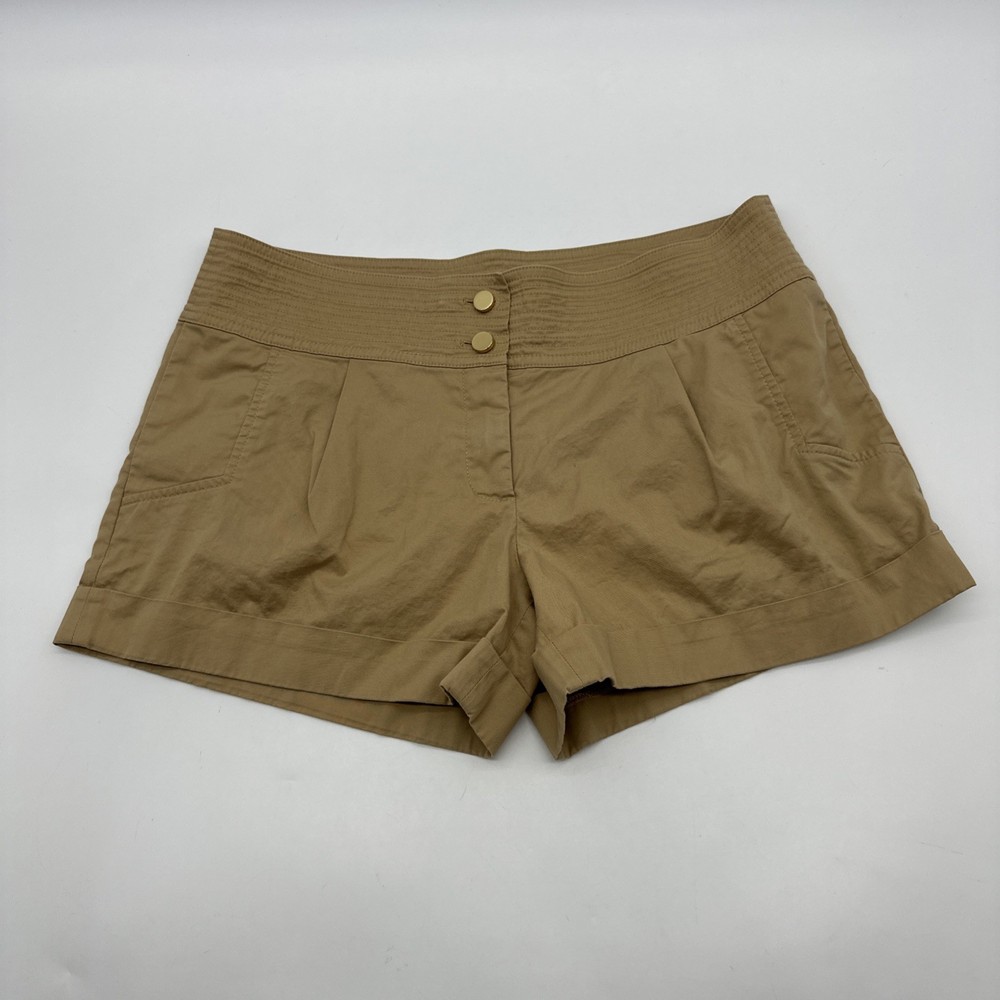 Tory Burch Shorts Women Size 8 Brown Solid Pocket ..#31361