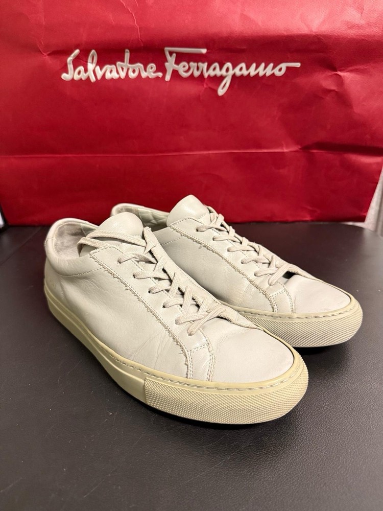 Common Projects gray leather Achilles Low-Top Sneaker Shoes Size EU 39/7-image