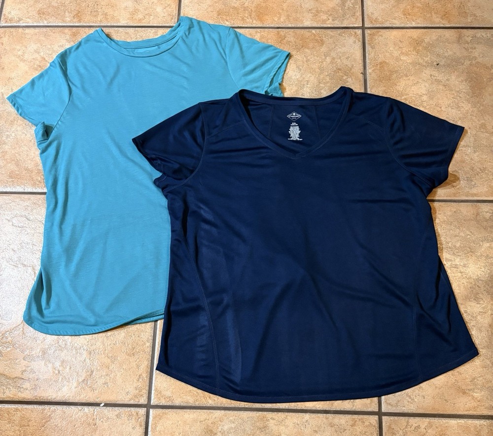 Women’s Workout Shirts Size XXL Short Sleeve Quick Dry Athletic Tops