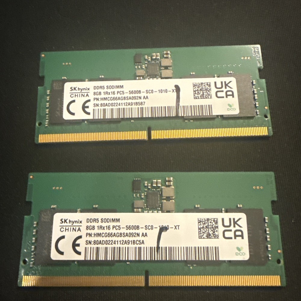 SK Hynix 8GB DDR5 5600 MHz PC5-44800 1Rx16 Laptop Memory RAM