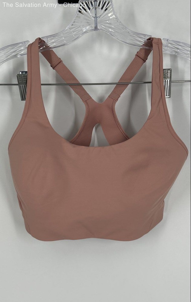 Lululemon Womens Pink Scoop Neck Adjustable Strap Sports Bra Size D34