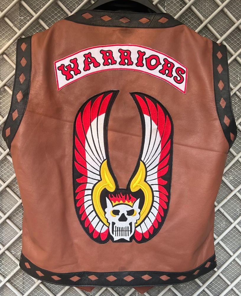 The Warriors Genuine Leather Vest Movie Costume Halloween Jacket Real Biker Gift