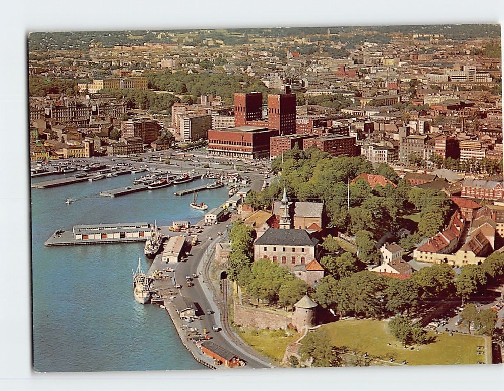 Postcard Aerial View Oslo Norway