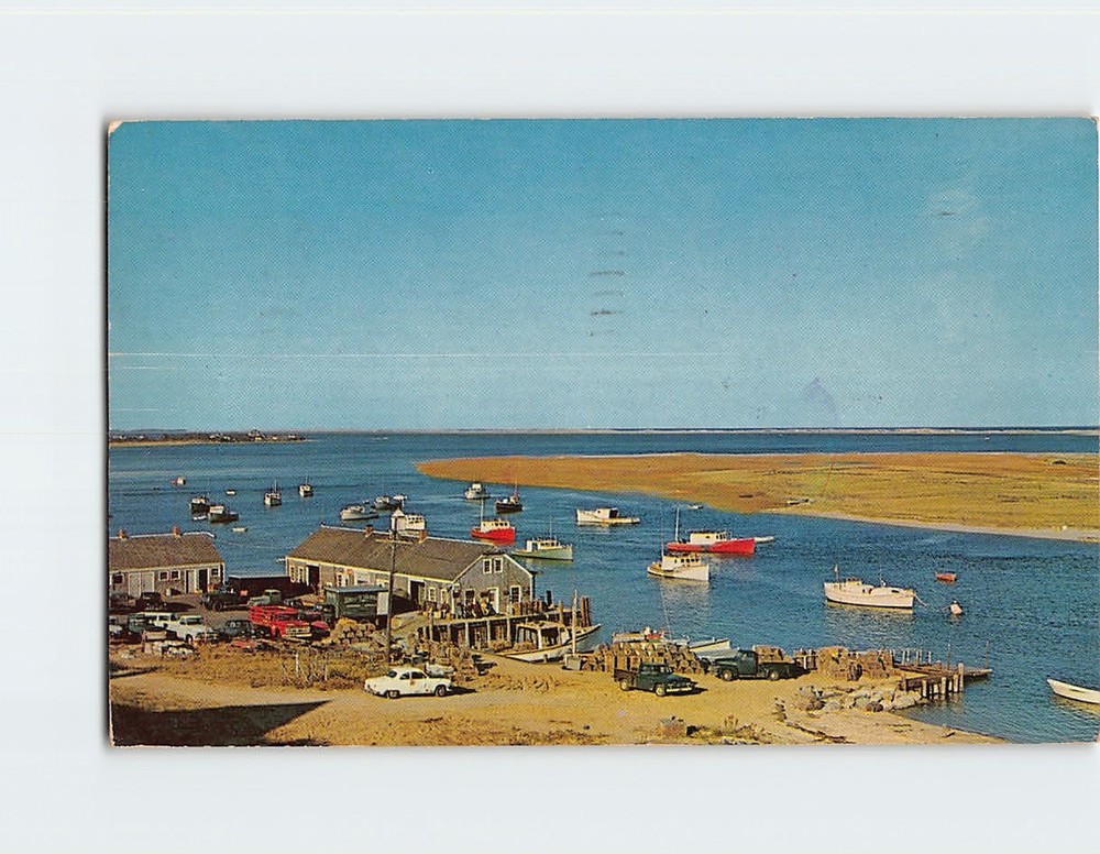 Postcard Aunt Lydia's Cove Chatham's Fishing Fleet Anchor Cape Cod Massachusetts