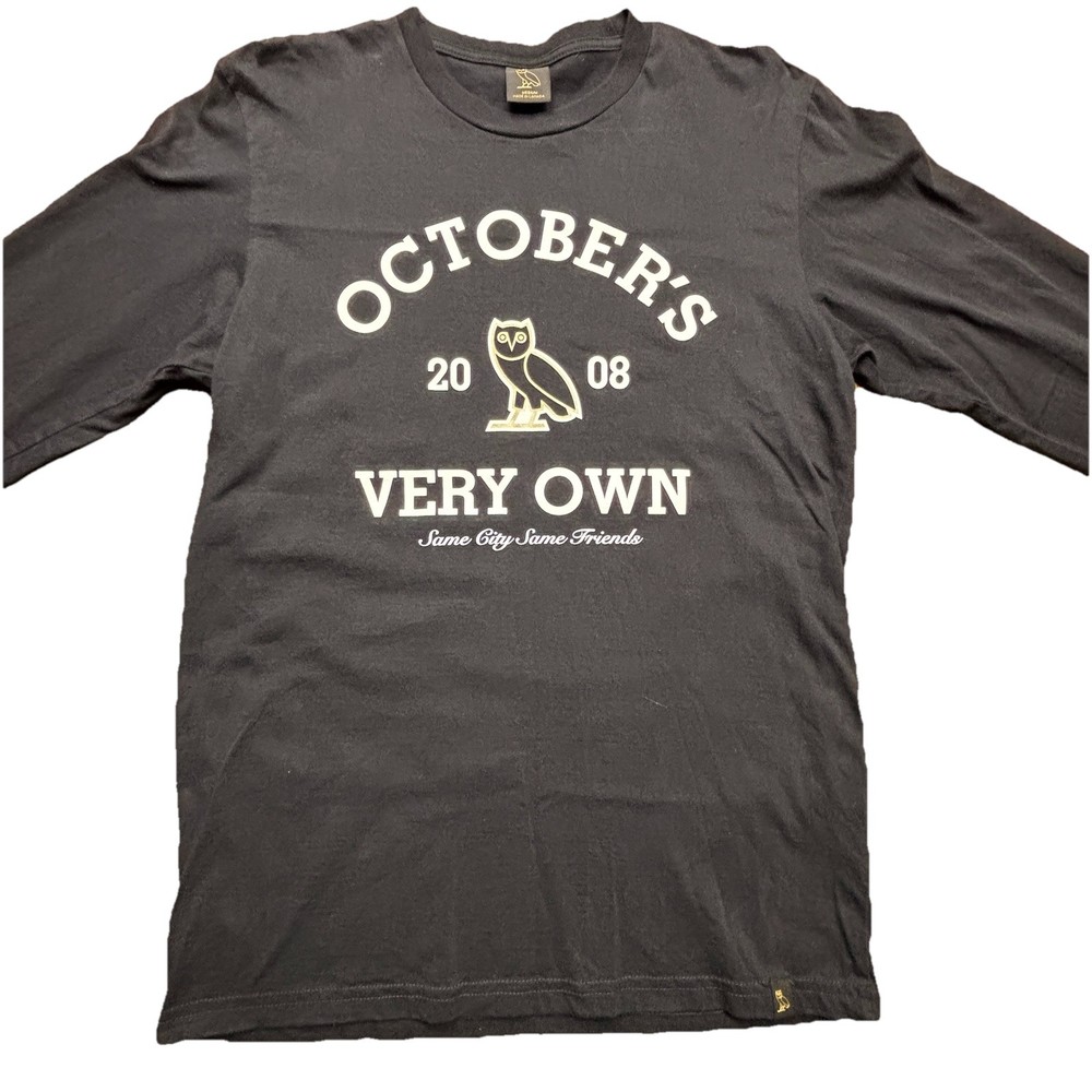 OVO October’s Very Own Long Sleeve T Shirt Mens Medium Black Made In Canada