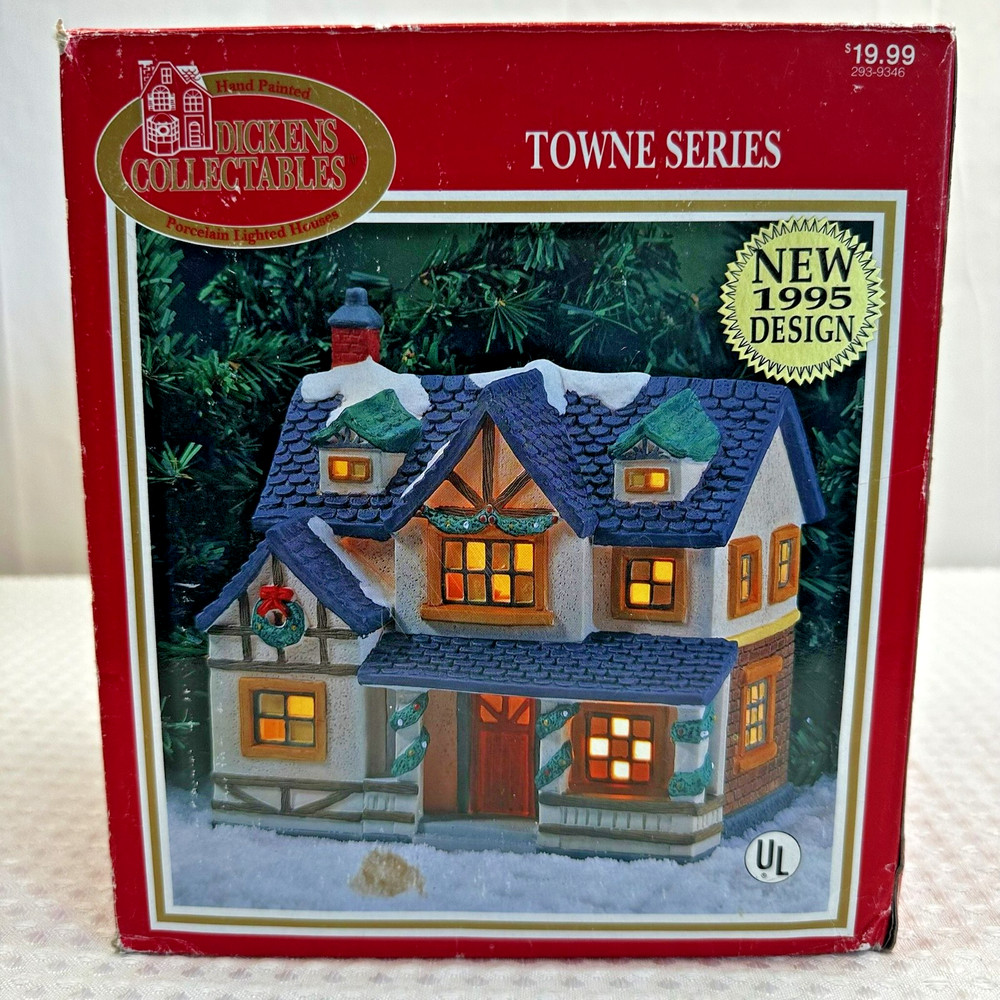 1995 Dickens Collectibles Christmas Village Towne Series Porcelain House EC 301