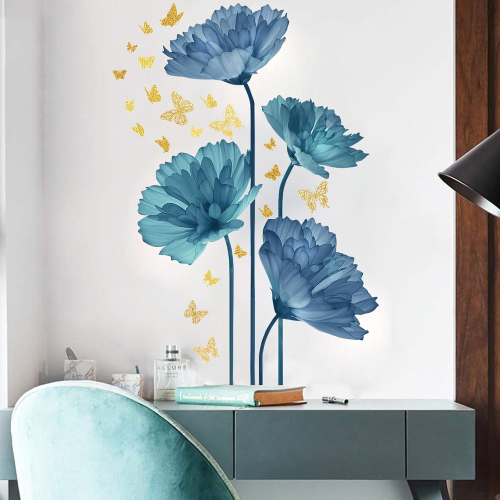 Flower Wall Decals Peel and Stick DIY Floral Wall Decals Removable Flower Wall S