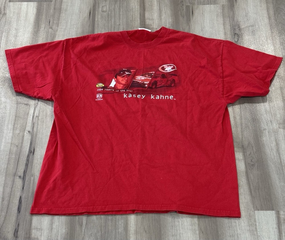 Chase Authentics Kasey Kahne Mens XL 2004 Rookie Of The Year Red Nascar T-Shirt