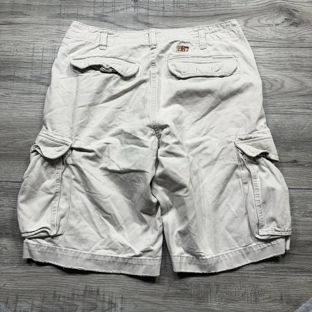 Y2K Polo Jeans Tan Cargo Shorts Baggy Size 34