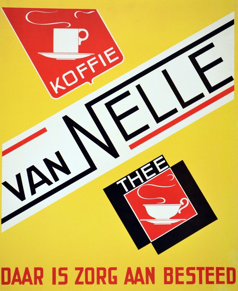Koffie Van Nelle Thee. Coffee Decorative Ad Poster. Home Graphic Art Design 4015