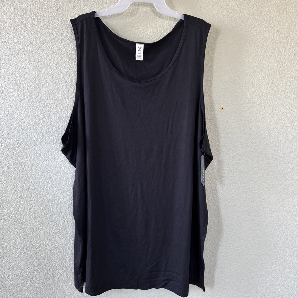 Men’s Big & Tall Tank Top Black Quick Dry Xersion 2XLT