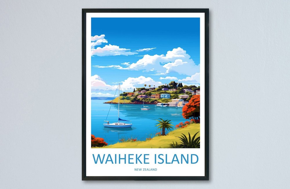 Waiheke Island Travel Print Wall Art Waiheke Island Wall Hanging Home Dcor