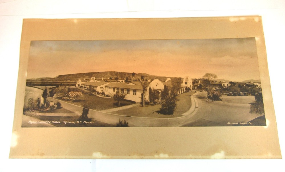 Vintage Photograph Aqua Caliente Hotel Tijuana Mexico - National Scenic Co.