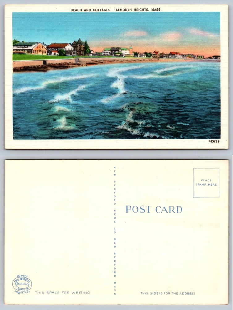 Beach Cottages Falmouth Heights Massachusetts Postcard