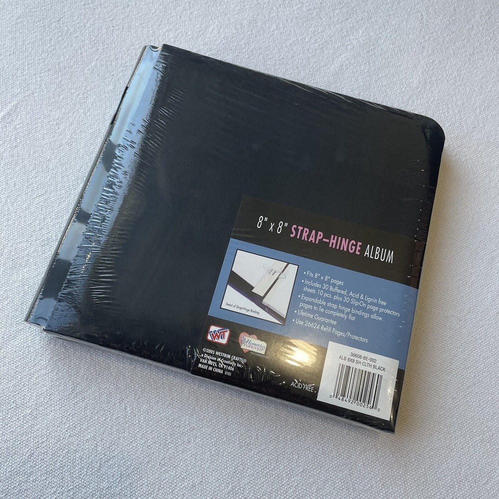 Photo Album Scrapbook Westrim Crafts 10 Sheets Acid Free 8” X 8”  Black NEW-image