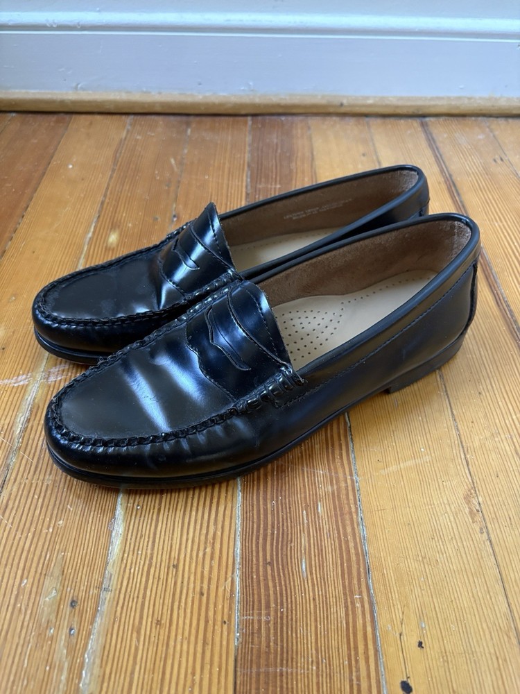 Black Leather Women’s Size 9 Weejuns G.H Bass Penny Loafers