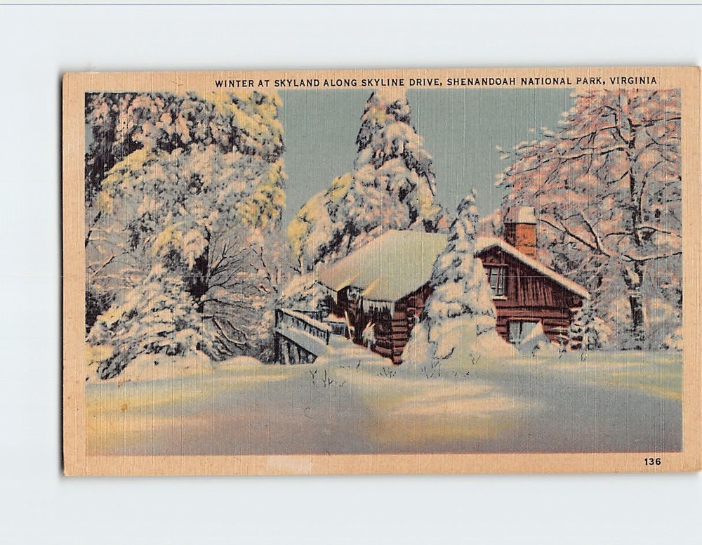 Postcard Winter At Skyland Along Skyline Drive Shenandoah National Park VA USA