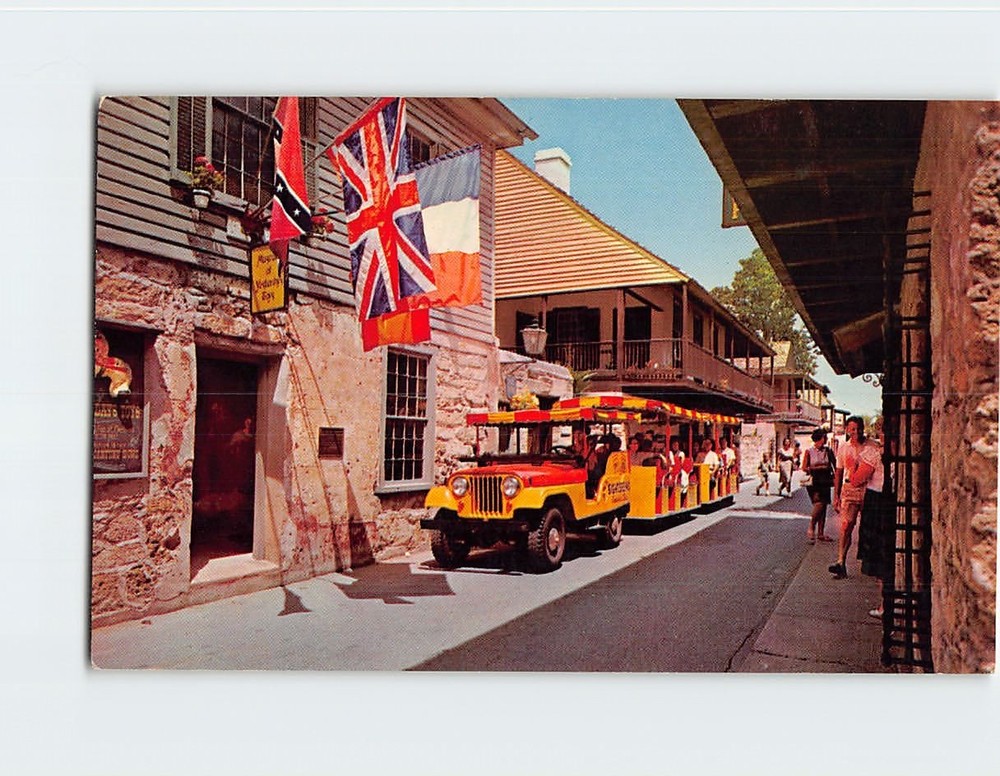 Postcard Quaint Old Saint George Street St. Augustine Florida USA North America
