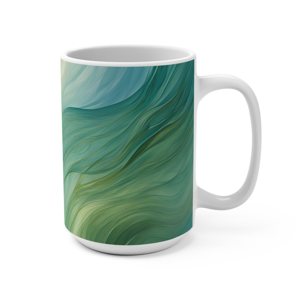 Abstract Art Mug 15oz Colorful Emotion Coffee Cup Peaceful Tea Mug  -image