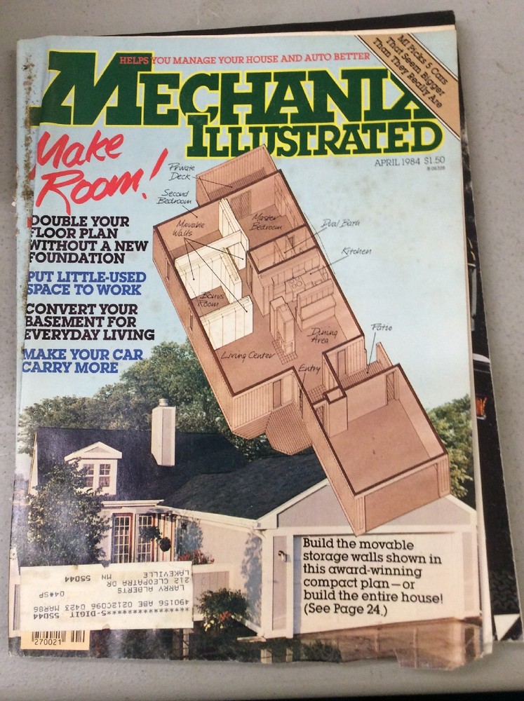 Mechanix Illustrated Magazine April 1984 Building And Renovating Home