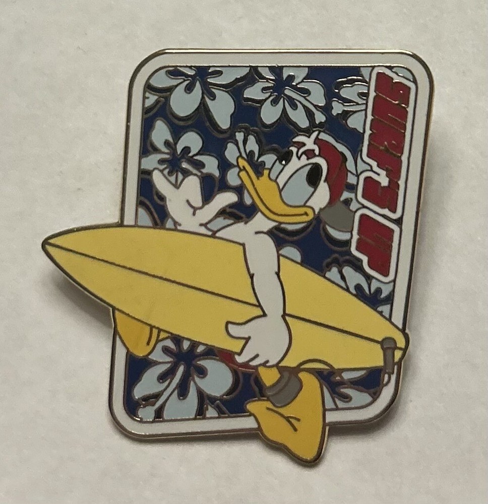 Disneyland - Surfs Up - Donald Duck - Surfboard LE2000 Disney Pin