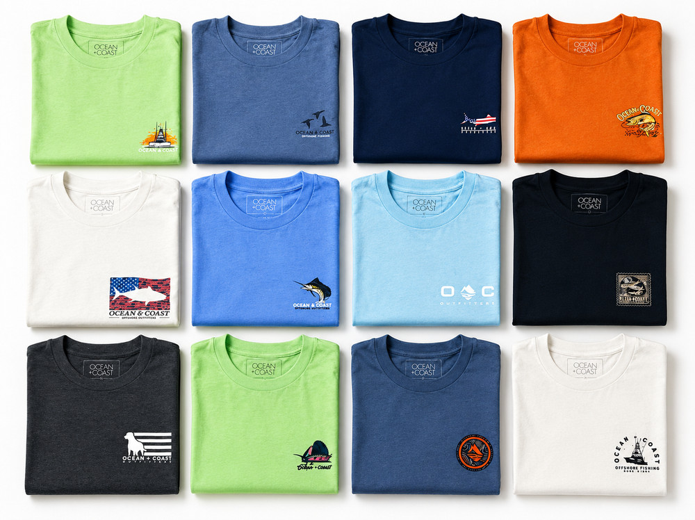 Ocean and Coast Wholesale Lot of 3 Men's Graphic T-Shirts Random Assorted New
