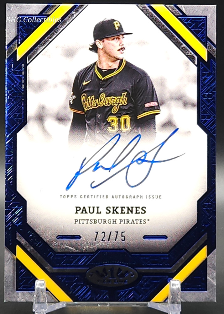 2025 Topps Tier One Paul Skenes On-card Auto Blue /75 Pirates #TIAPS