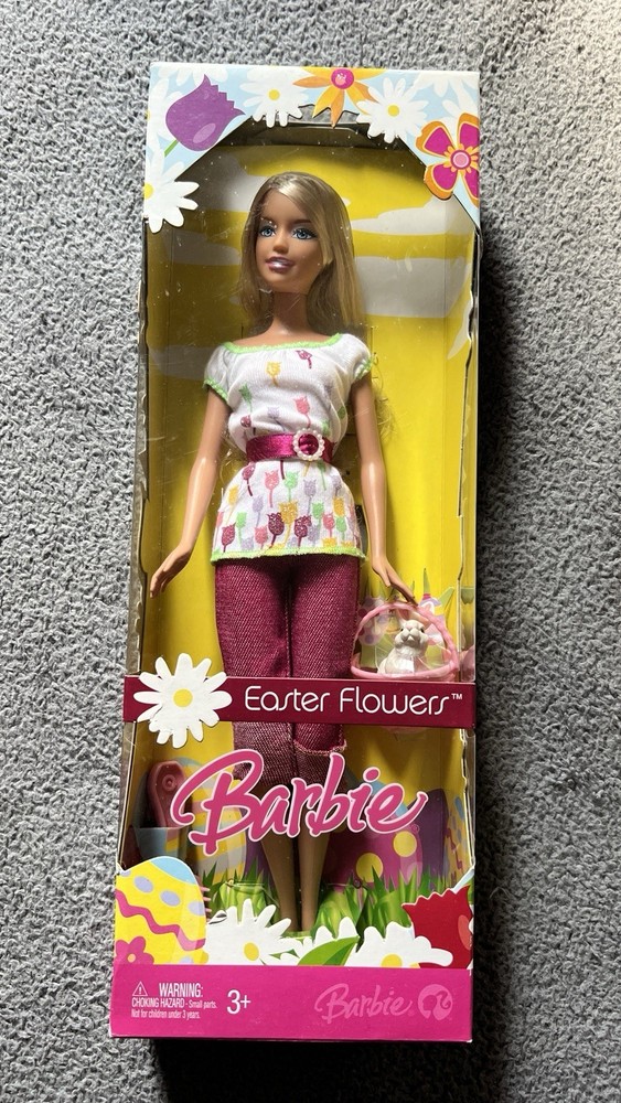 2007 Easter Flowers Barbie Dressed In Tulip Shirt #M0928 NIB
