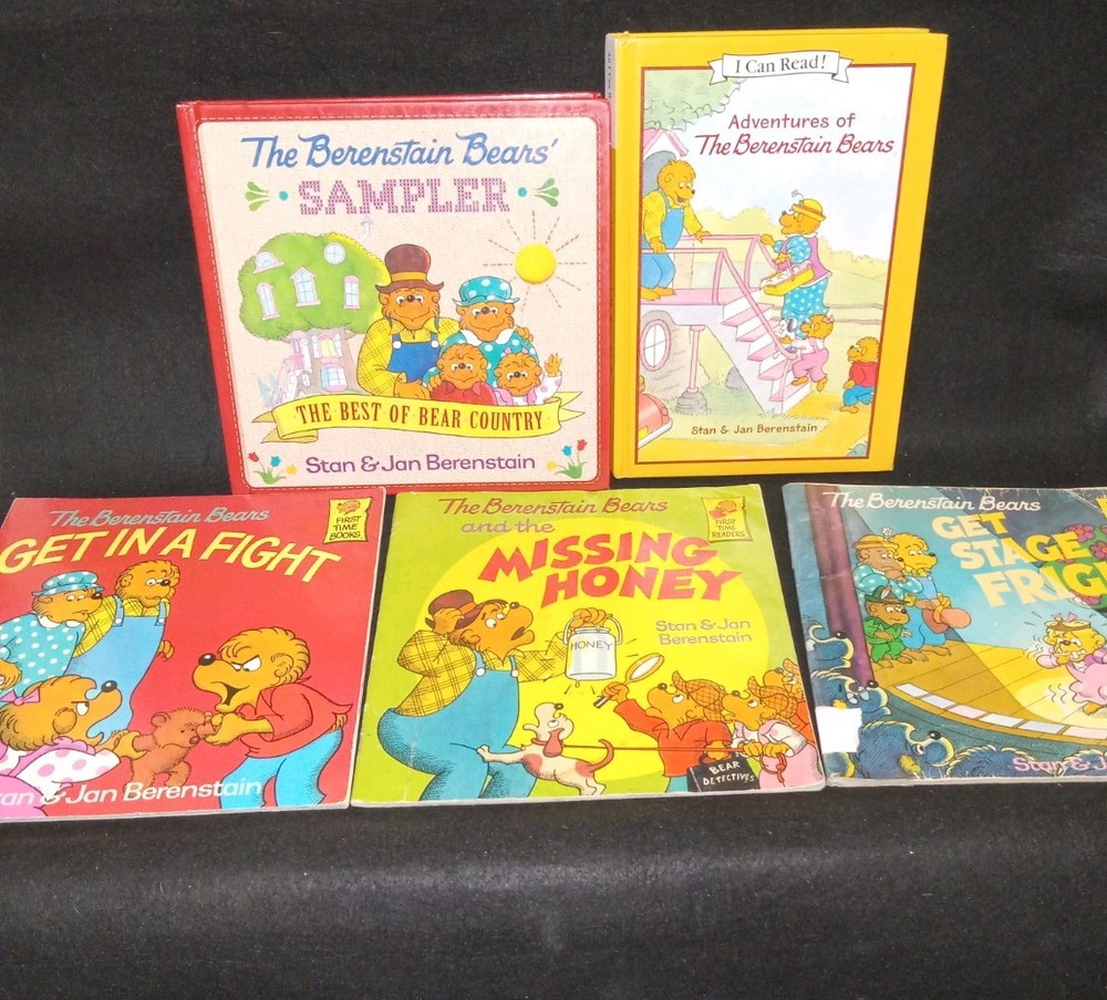 Lot of5 Vintage Berenstain Bears BOOKS by Stan Jan Berenstain 1980’s - 90’s