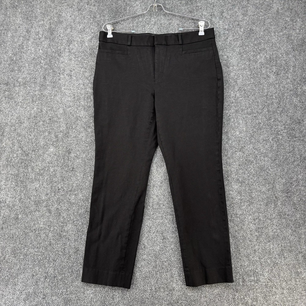 Banana Republic Sloan Curvy Fit Black Dress Pants Women’s 12 Flat Zip Career