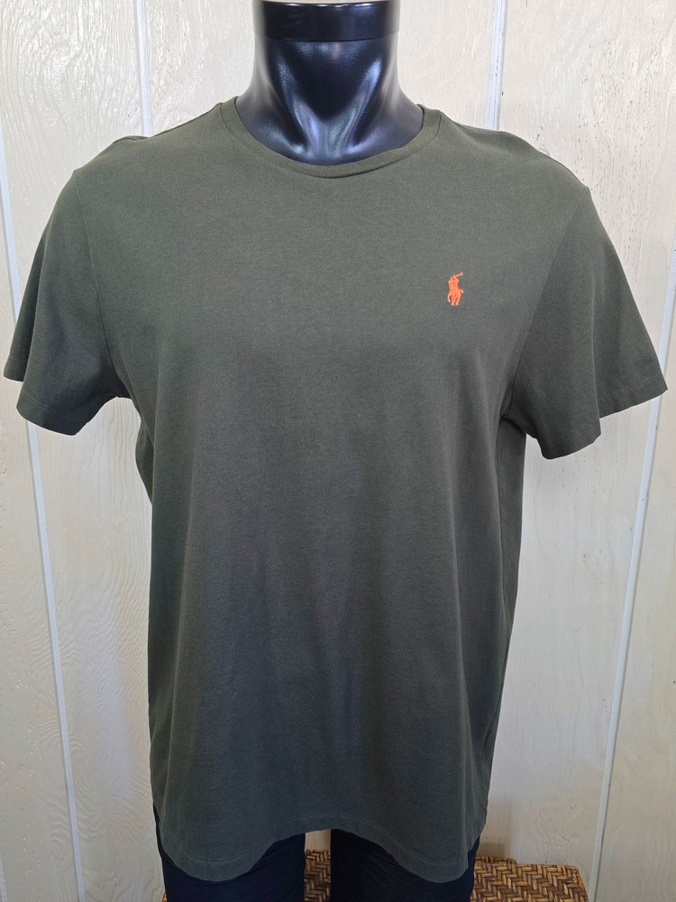 Polo Ralph Lauren Active T-shirt Men's Sz L Olive Green 180/100A S/S Crew Neck L
