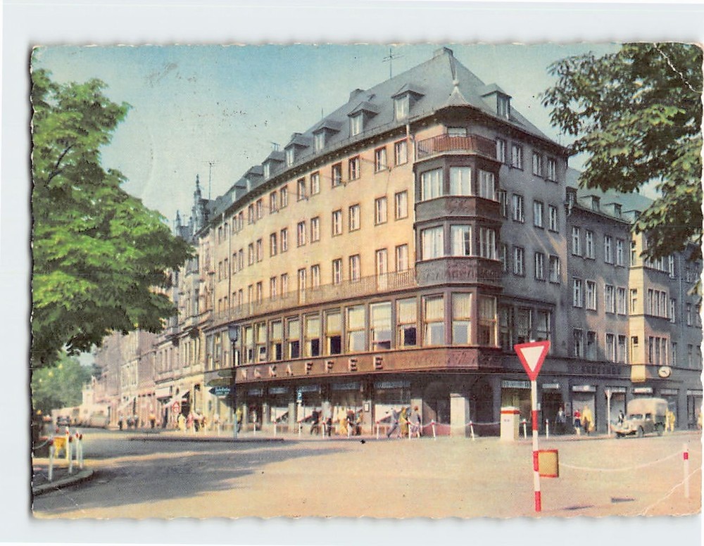 Postcard Ring Café Zwickau Germany