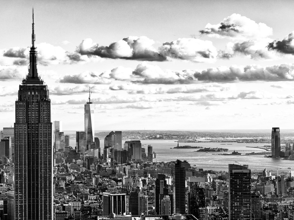Stunning Skyline Wall Art Featuring Empire State Building and World Trade Center