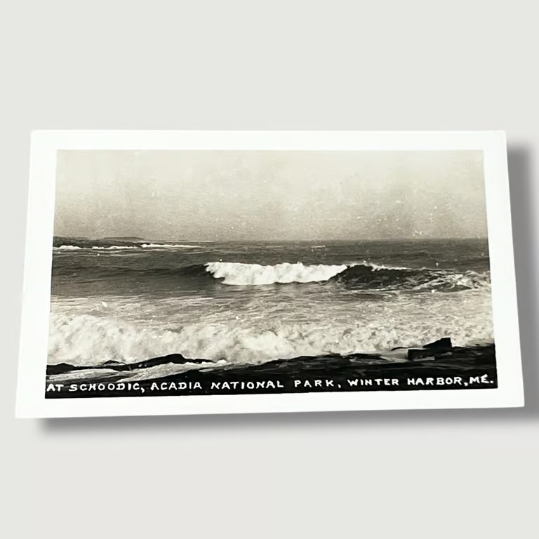 Postcard RPPC At Schoodic Acadia National Park Winter Harbor Maine E4-image