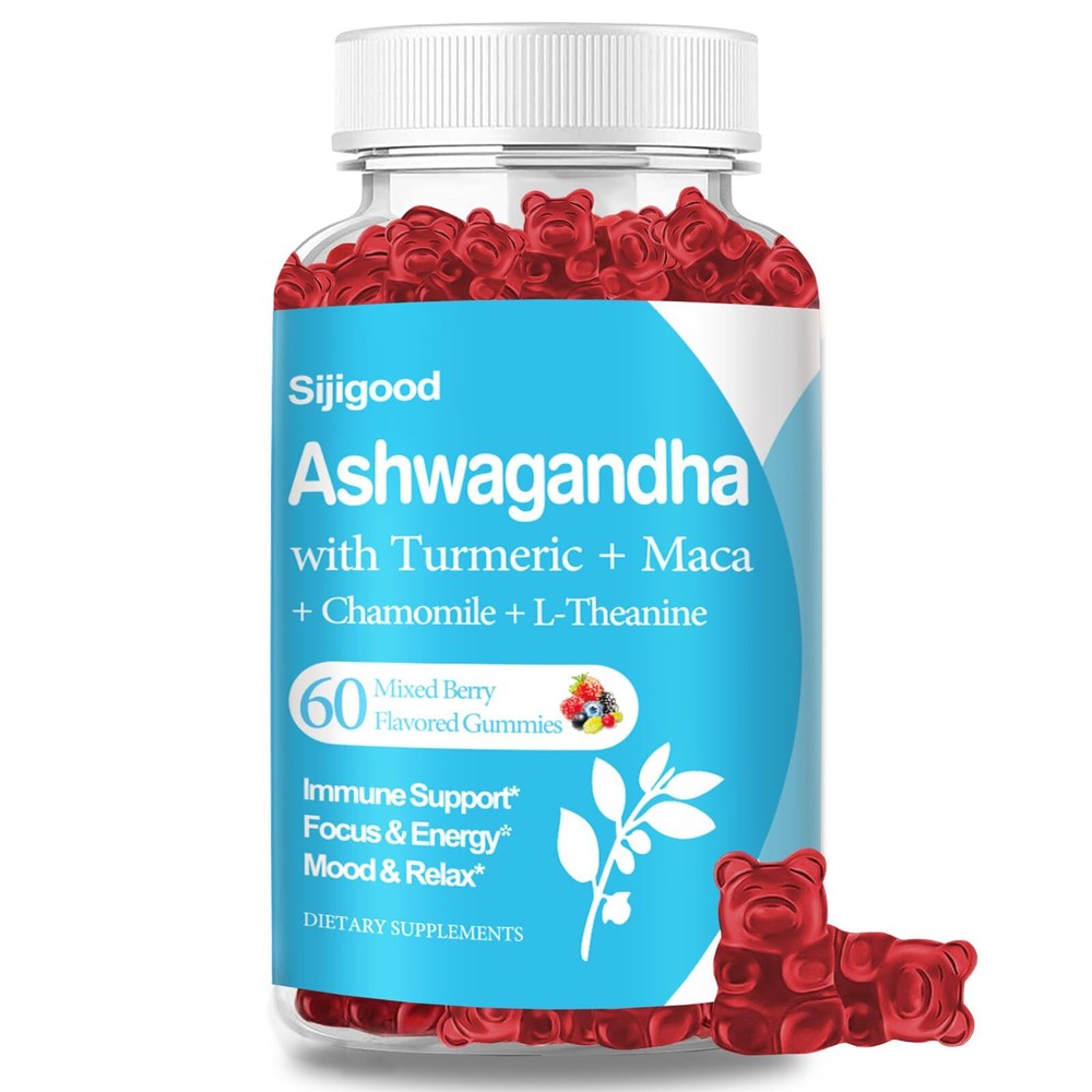 Sijigood Ashwagandha Gummies with L-theanine 2500mg Ashwa Root Supplement Gum...