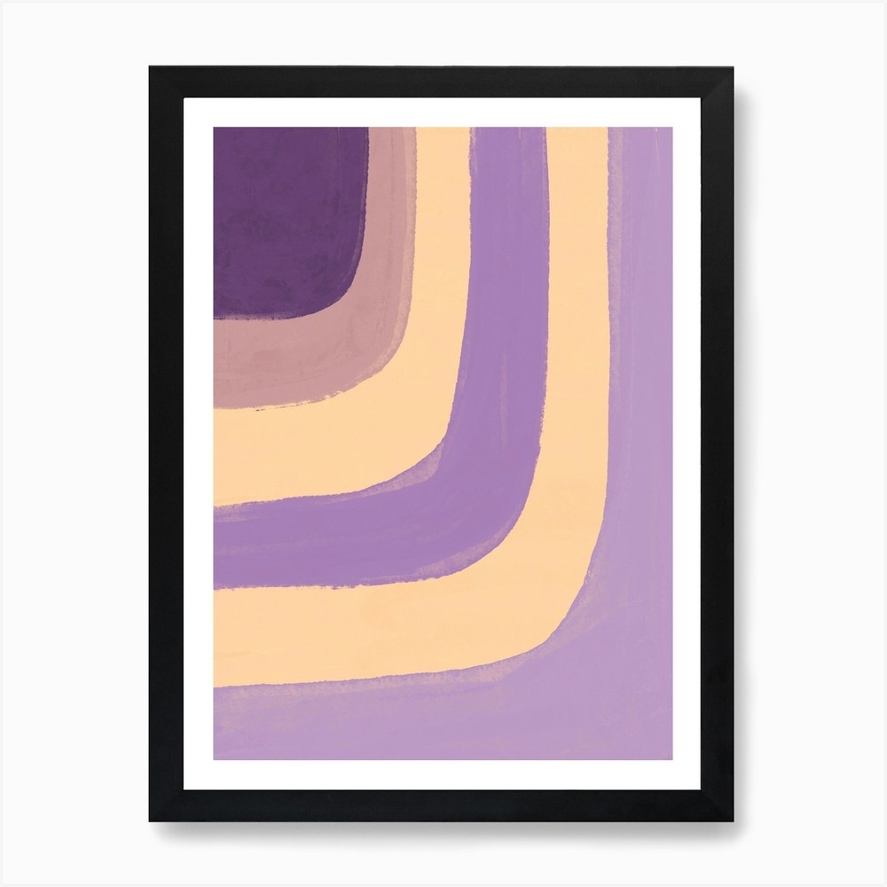 Abstract Lilac Art Print Framed Wall Art Poster Canvas Print Picture