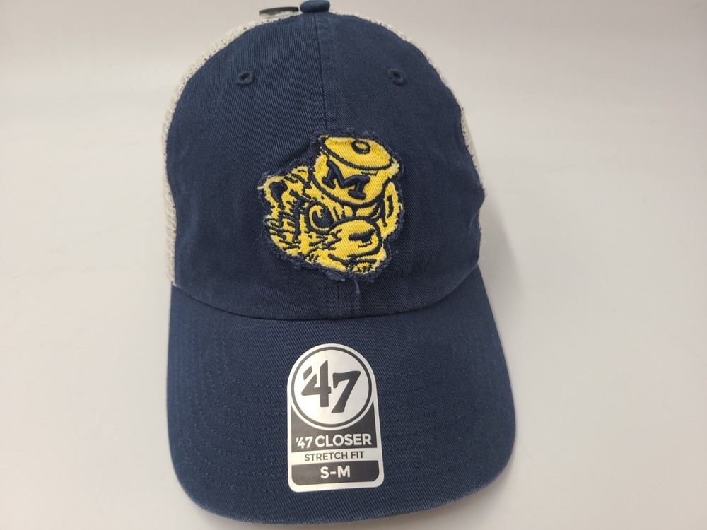 Michigan Wolverines 47 Brand Flex Mesh Fitted Hat NCAA S-M