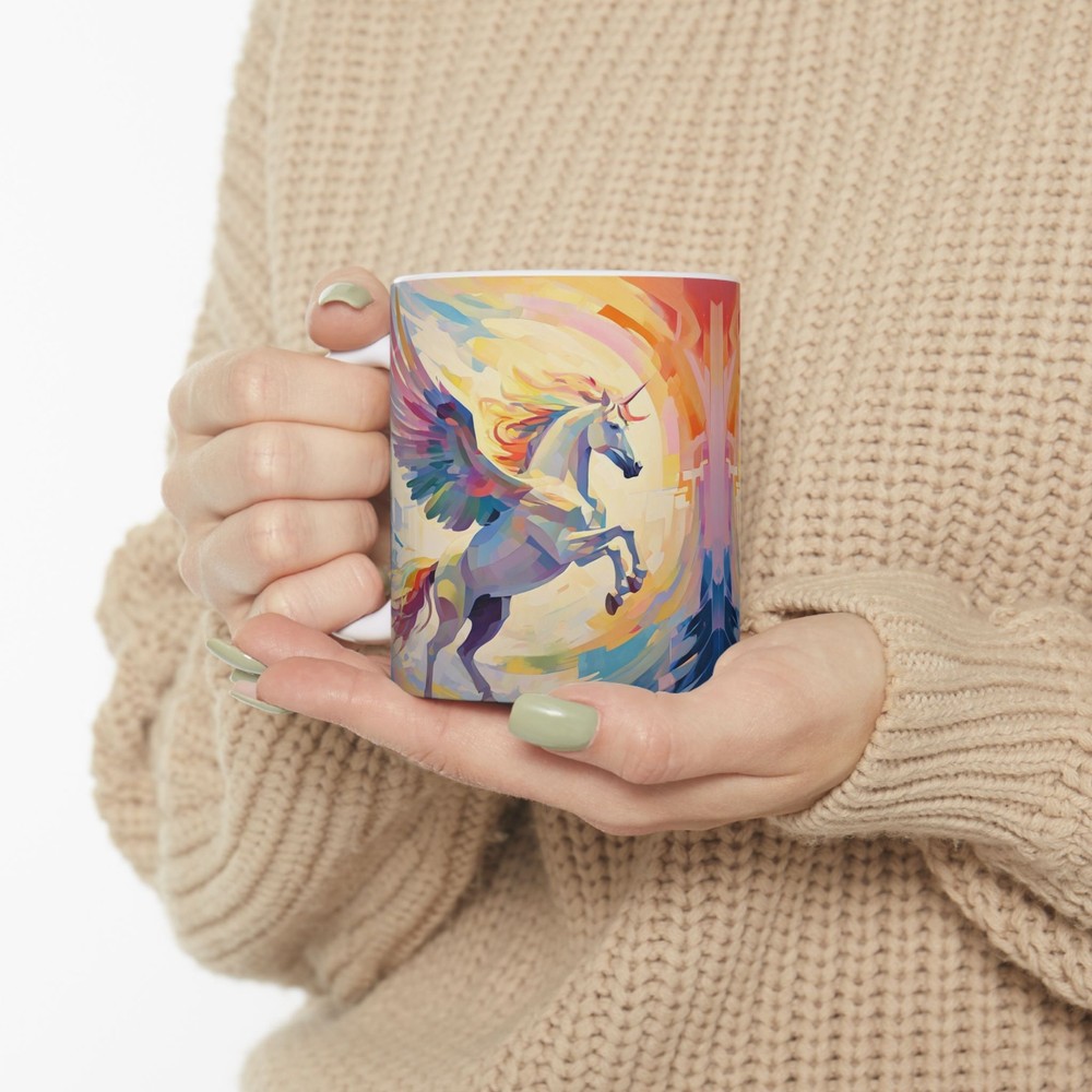 Abstract Pegasus 9 Ceramic Mug, (11oz)