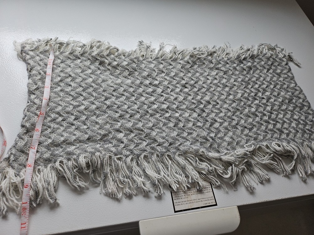 Gray White Soft Cozy Infinity Scarf