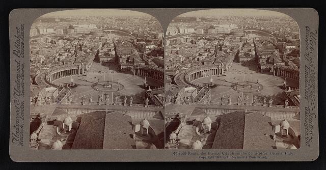 Photo:Rome Italy 1905 St Peter�s Dome View Vatican City Piazza St Peter�s