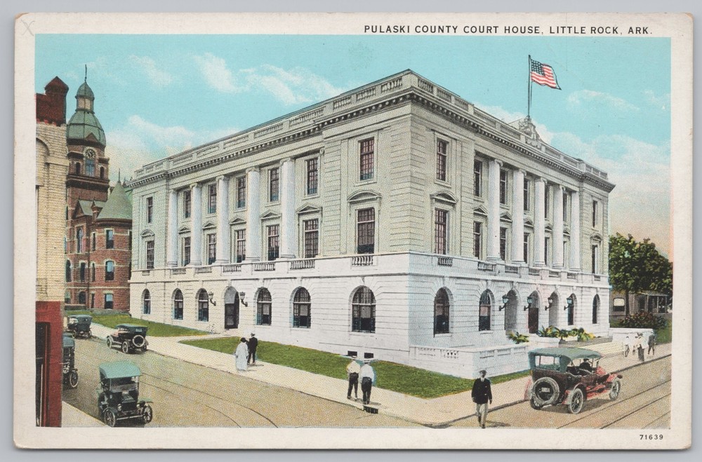 State View~Pulaski County Courthouse Little Rock Arkansas~Vintage Postcard