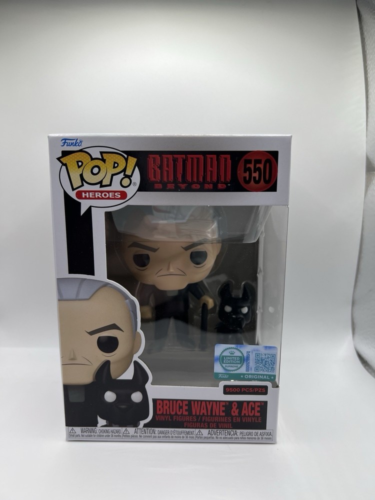Funko Pop! DC Batman Beyond Bruce Wayne and Ace #550 9500 LE Gamestop Exclusive