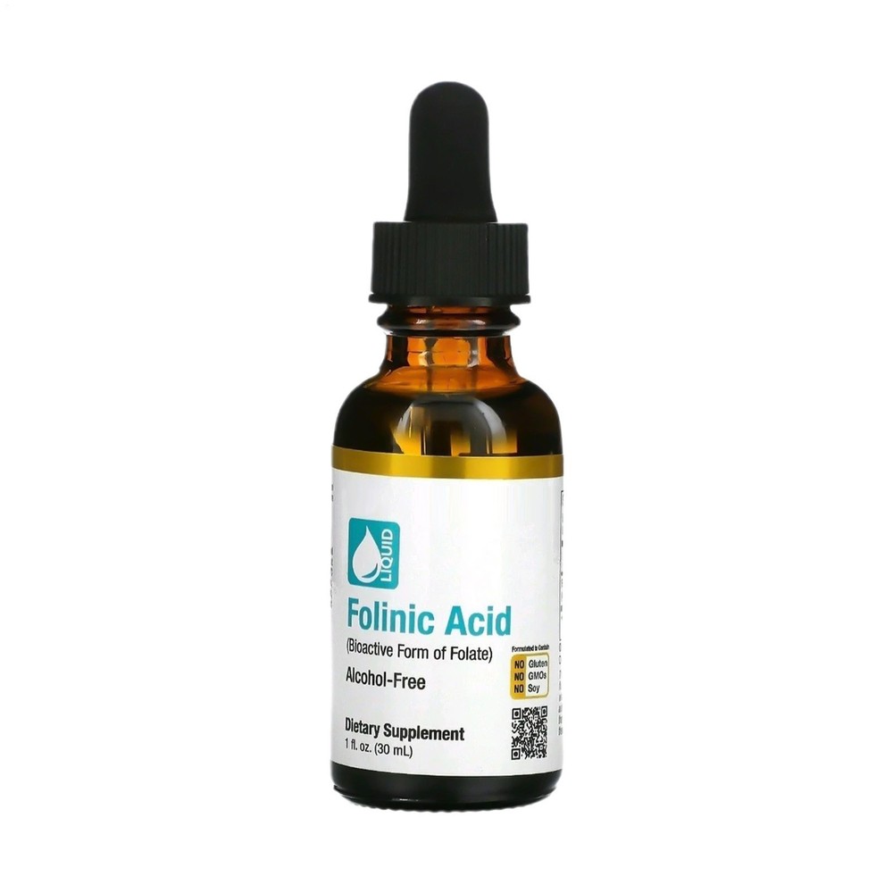 Folinic Acid Leucovorin California Gold Nutrition Alcohol Free 30ml Liquid