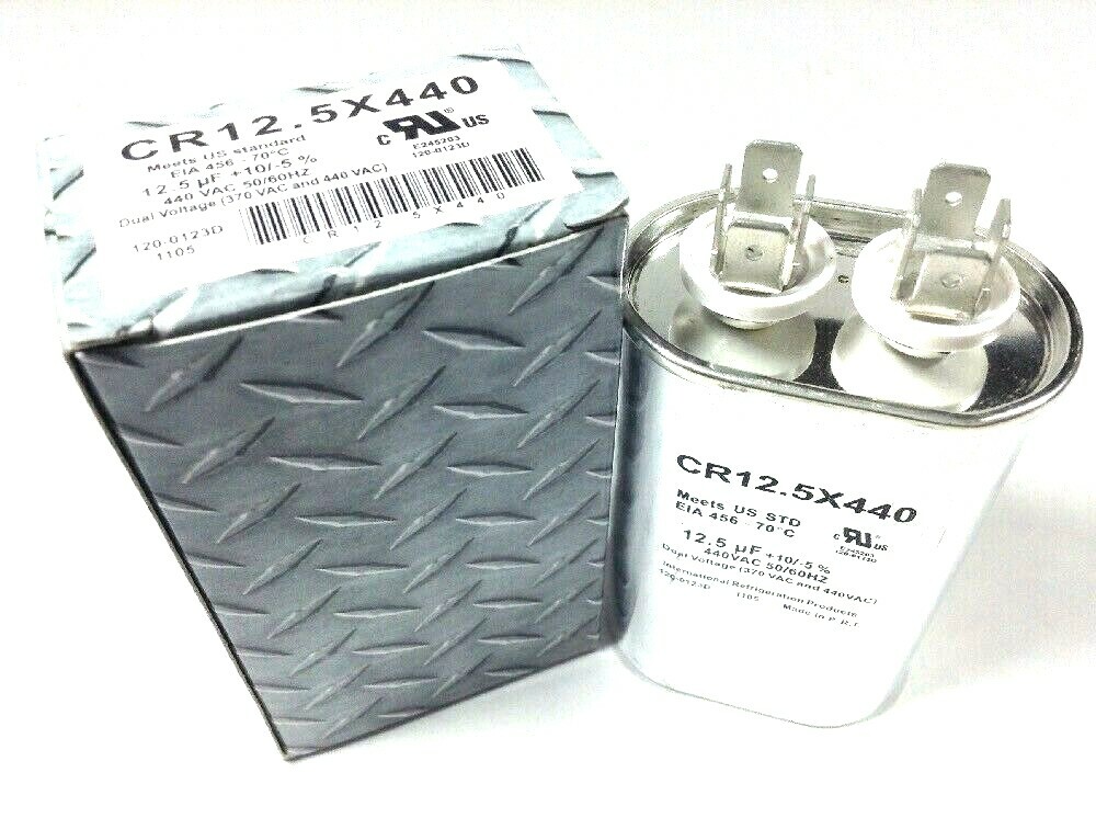 12.5 MFD HVAC Capacitor for AC Condenser Fan Motor Contractor Grade-image
