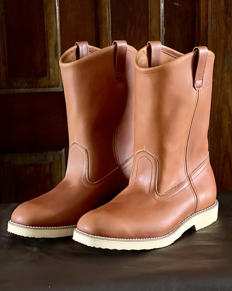 Vintage Mason Field & Stream Boots Made USA 9 1/2 3E Leather Pecos NOS