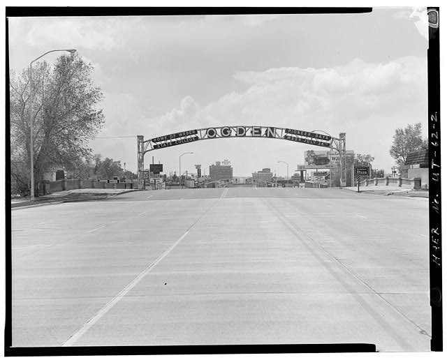 2. End view bridge, looking south - Ogden River Bridge, Spanning Ogden River
